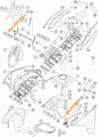 PLASTIQUES pour KTM 1290 SUPER ADVENTURE WHITE ABS de 2016