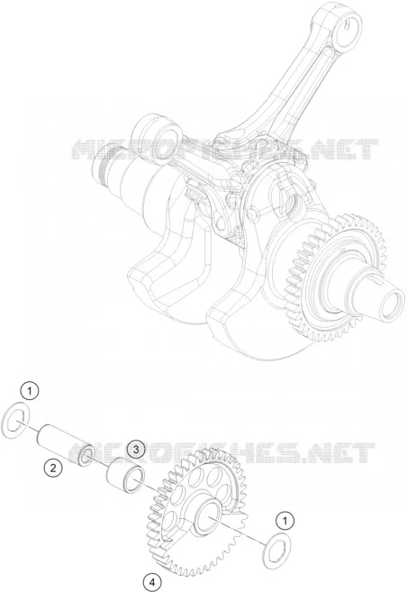 ARBRE D'EQUILIBRAGE KTM MOTO 1190 2016 ADVENTURE  1190 ADVENTURE ABS ORANGE