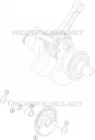 ARBRE D'EQUILIBRAGE pour KTM 1190 ADVENTURE ABS GREY de 2016