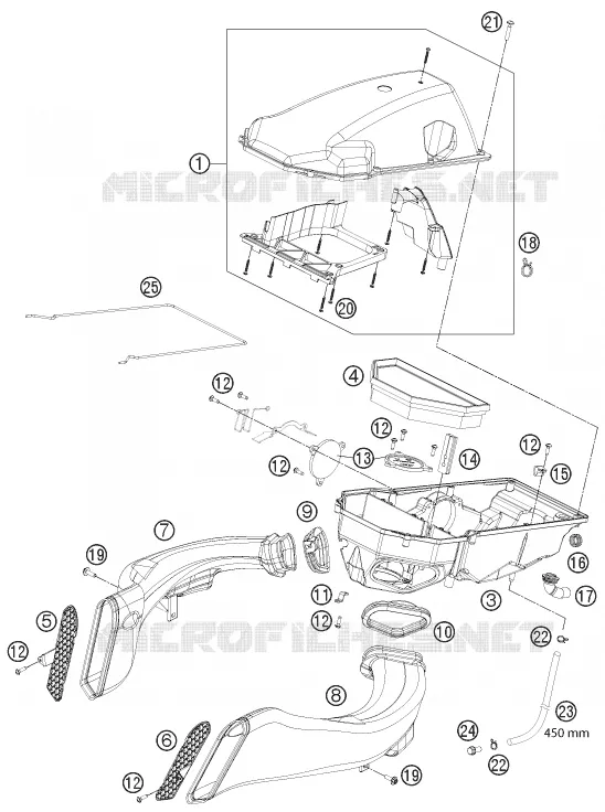 FILTRE A AIR KTM MOTO 1190 2011 RC8  1190 RC8 R WHITE