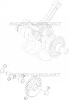 ARBRE D'EQUILIBRAGE pour KTM 1190 ADVENTURE ABS GREY de 2016