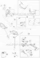 GUIDON / COMMANDES pour KTM 1190 ADVENTURE ABS GREY de 2016