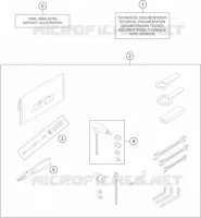TROUSSE A OUTILS / MANUELS / OPTIONS pour KTM 1190 ADVENTURE ABS GREY de 2016