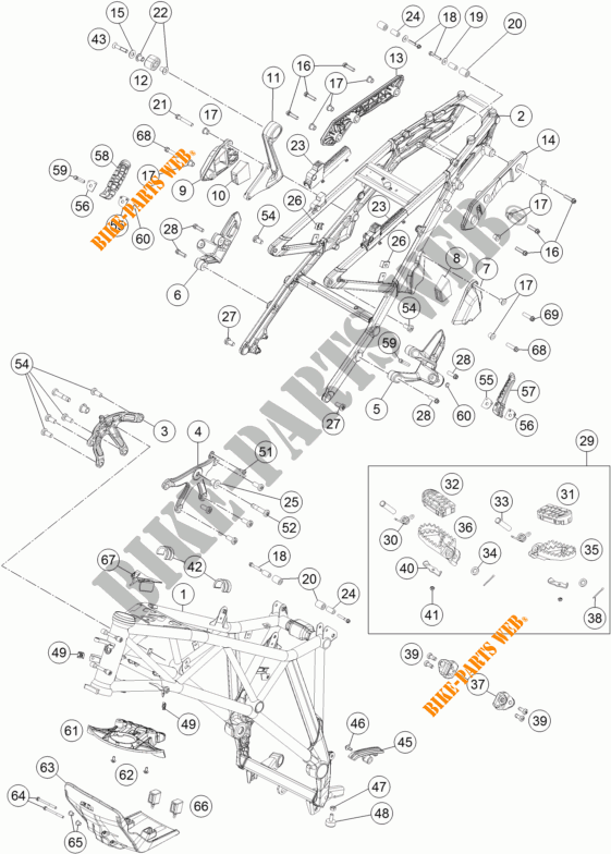 CADRE pour KTM 1190 ADVENTURE ABS GREY de 2016