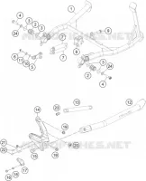 BEQUILLE LATERALE / CENTRALE pour KTM 1190 ADVENTURE ABS ORANGE de 2016