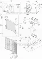 CIRCUIT DE REFROIDISSEMENT pour KTM 1190 ADVENTURE ABS ORANGE de 2016