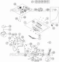 CONTACTEUR A CLE pour KTM 1190 ADVENTURE ABS ORANGE de 2016