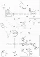 GUIDON / COMMANDES pour KTM 1190 ADVENTURE ABS ORANGE de 2016