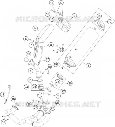 ECHAPPEMENT KTM MOTO 1190 2015 ADVENTURE  1190 ADVENTURE ABS GREY