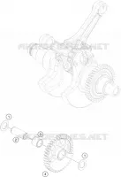 ARBRE D'EQUILIBRAGE pour KTM 1190 ADVENTURE ABS ORANGE de 2015