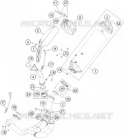 ECHAPPEMENT pour KTM 1190 ADVENTURE ABS ORANGE de 2015