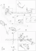 GUIDON / COMMANDES pour KTM 1190 ADVENTURE ABS ORANGE de 2015