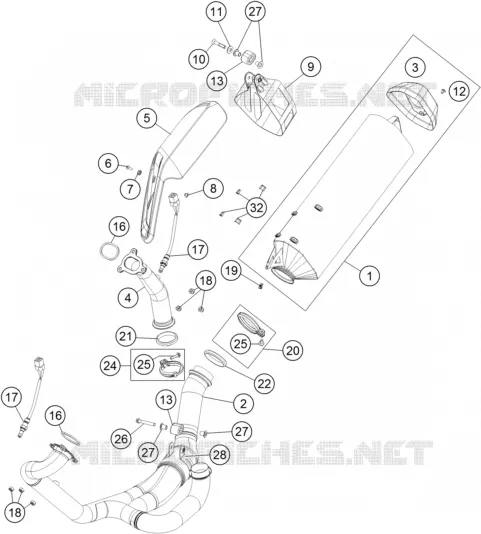 ECHAPPEMENT KTM MOTO 1190 2015 ADVENTURE  1190 ADVENTURE ABS GREY