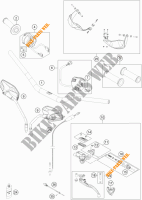 GUIDON / COMMANDES pour KTM 1190 ADVENTURE ABS GREY de 2015