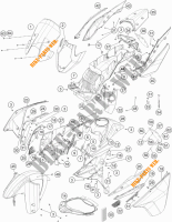 PLASTIQUES pour KTM 1190 ADVENTURE ABS GREY de 2015