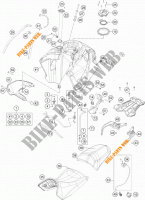 RESERVOIR / SELLE pour KTM 1190 ADVENTURE ABS GREY de 2015