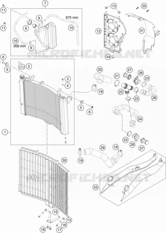 CIRCUIT DE REFROIDISSEMENT KTM MOTO 1190 2015 ADVENTURE  1190 ADVENTURE ABS GREY