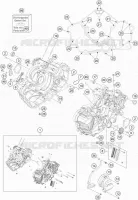 CARTER MOTEUR pour KTM 1190 ADVENTURE ABS ORANGE de 2014