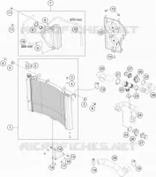 CIRCUIT DE REFROIDISSEMENT pour KTM 1190 ADVENTURE ABS ORANGE de 2014