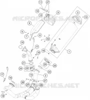 ECHAPPEMENT pour KTM 1190 ADVENTURE ABS ORANGE de 2014