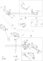GUIDON / COMMANDES pour KTM 1190 ADVENTURE ABS ORANGE de 2014