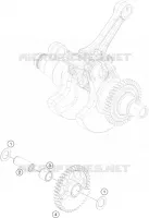 ARBRE D'EQUILIBRAGE pour KTM 1190 ADVENTURE ABS ORANGE de 2014