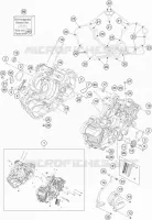 CARTER MOTEUR pour KTM 1190 ADVENTURE ABS ORANGE de 2014