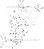 ECHAPPEMENT pour KTM 1190 ADVENTURE ABS ORANGE de 2014
