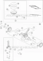 VILEBREQUIN / PISTON pour KTM 1190 ADVENTURE ABS ORANGE de 2014