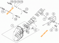 PHARE / FEU ARRIERE pour KTM 1190 ADVENTURE ABS ORANGE WES. de 2014
