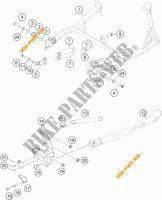 BEQUILLE LATERALE / CENTRALE pour KTM 1190 ADVENTURE ABS ORANGE de 2014