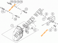 PHARE / FEU ARRIERE pour KTM 1190 ADVENTURE ABS ORANGE de 2014