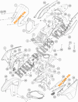 PLASTIQUES pour KTM 1190 ADVENTURE ABS ORANGE de 2014