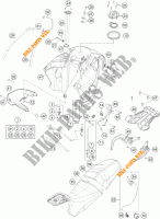 RESERVOIR / SELLE pour KTM 1190 ADVENTURE ABS ORANGE de 2014
