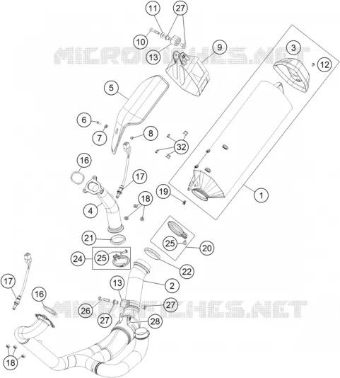 ECHAPPEMENT KTM MOTO 1190 2014 ADVENTURE  1190 ADVENTURE ABS ORANGE