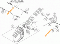 PHARE / FEU ARRIERE pour KTM 1190 ADVENTURE ABS GREY de 2014