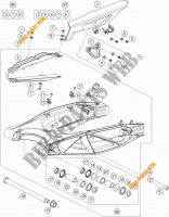 BRAS OSCILLANT  pour KTM 1190 ADVENTURE ABS ORANGE WES. de 2013