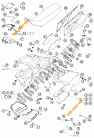 RESERVOIR / SELLE pour KTM 990 ADVENTURE S de 2007