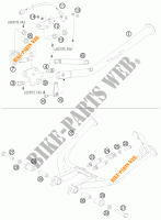 BEQUILLE LATERALE / CENTRALE pour KTM 990 ADVENTURE R de 2010