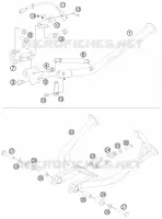 BEQUILLE LATERALE / CENTRALE pour KTM 990 ADVENTURE R de 2011