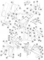 PLASTIQUES pour KTM 990 ADVENTURE R de 2011