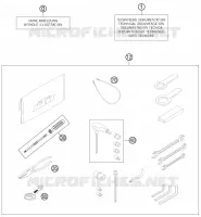TROUSSE A OUTILS / MANUELS / OPTIONS pour KTM 990 ADVENTURE R de 2011
