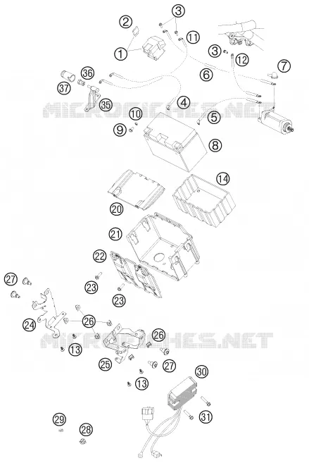 BATTERIE KTM MOTO 990 2009 ADVENTURE  990 ADVENTURE R