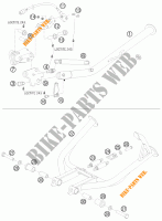 BEQUILLE LATERALE / CENTRALE pour KTM 990 ADVENTURE WHITE ABS de 2010