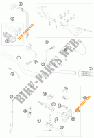 GUIDON / COMMANDES pour KTM 990 ADVENTURE WHITE ABS de 2010
