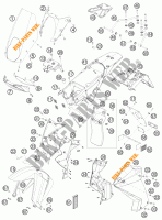 PLASTIQUES pour KTM 990 ADVENTURE WHITE ABS de 2010