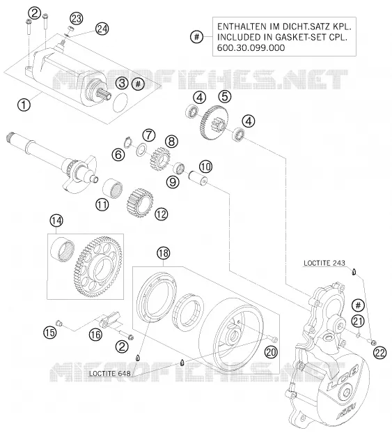 DEMARREUR ELECTRIQUE KTM MOTO 990 2010 ADVENTURE  990 ADVENTURE WHITE ABS