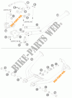 BEQUILLE LATERALE / CENTRALE pour KTM 990 ADVENTURE ORANGE ABS de 2010