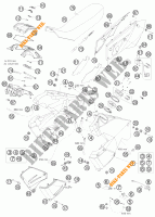 RESERVOIR / SELLE pour KTM 990 ADVENTURE ORANGE ABS de 2010