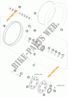 ROUE AVANT pour KTM 990 ADVENTURE ORANGE ABS de 2010